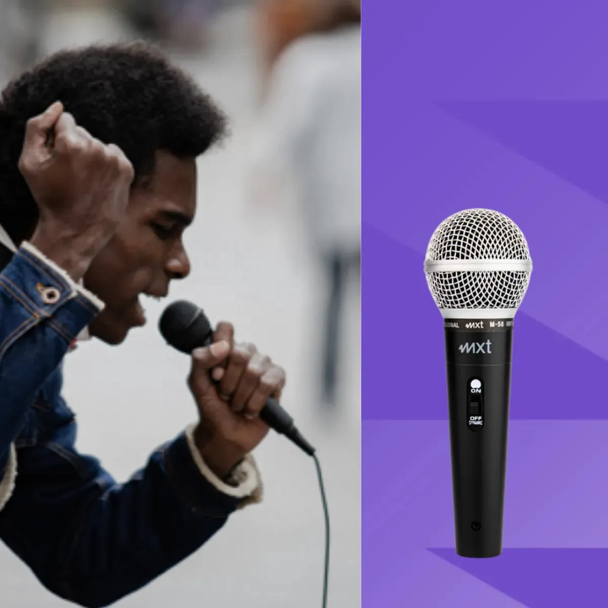 Microfone Com Fio Dinâmico Cardióide 